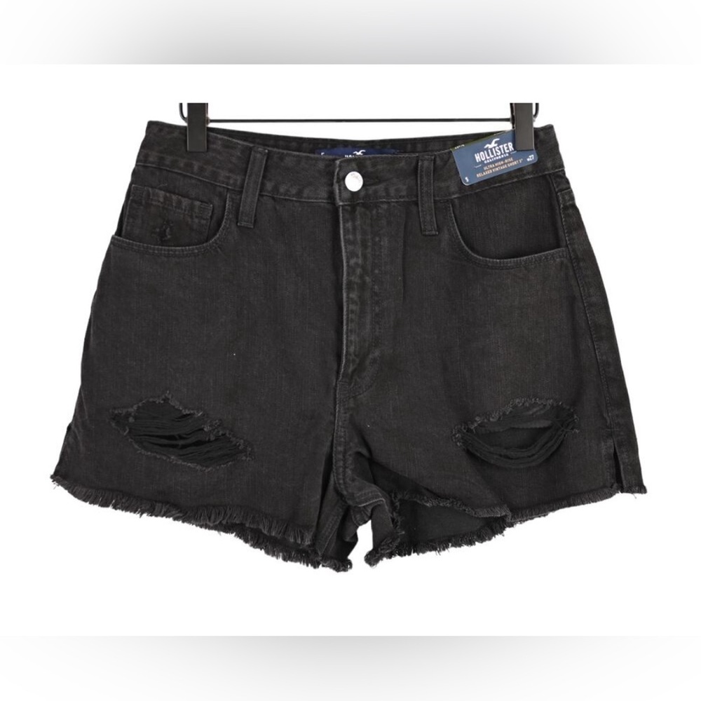 Hollister Black Wash Jean Shorts